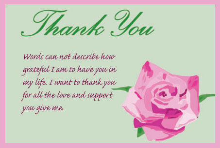 Thank you card